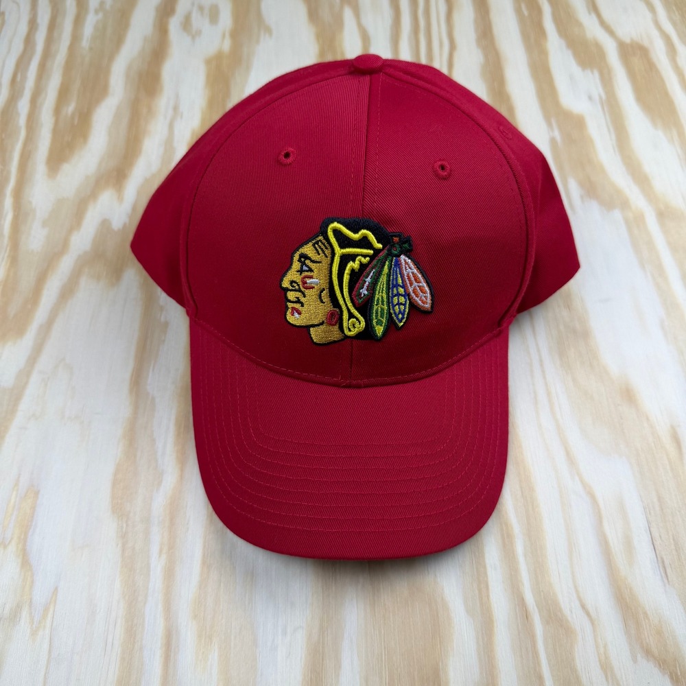 47 Brand Chicago Blackhawks NHL Snapback Hat Red Adjustable Baseball Cap OSFM